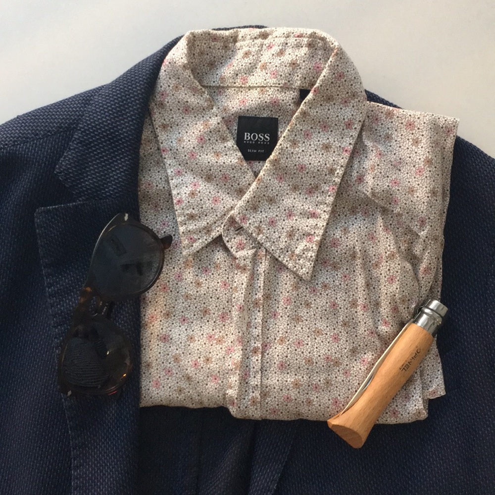 70’s-Inspired Floral Print Button Down